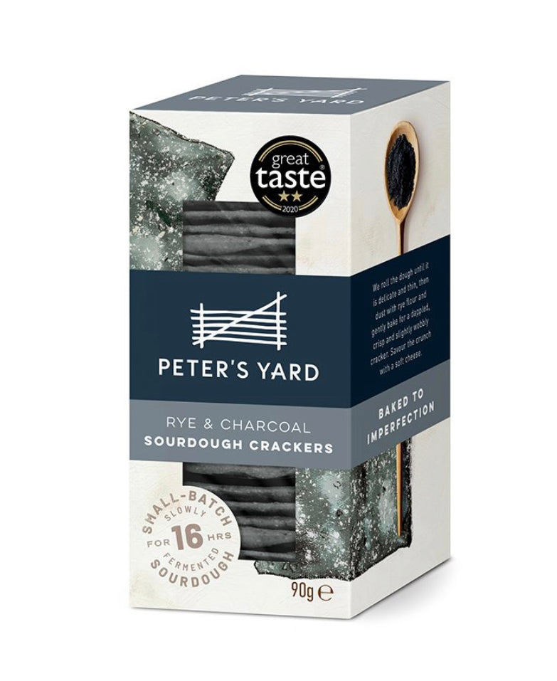 Peter's Yard Rye & Charcoal Sourdough Crackers 90g